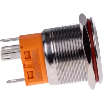 JOY-IT BUTTON22A-M-RD tlačidlo (spínací kontakt), 22 mm, červené, 250 V AC, 3 A, 1 NO, IP67, IK10