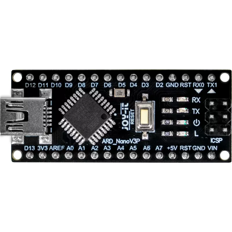 Joy-IT ARD Nano V3P Arduino kompatibilná Nano doska ATmega328P Mini-USB