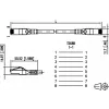 METZ CONNECT 1308450388-E Cat6a S/FTP sieťový patch kábel, RJ45, 0,3 m, biela