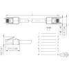 METZ CONNECT 13084U1500-E Cat.6 Ultraflex500 VoIP patch kábel RJ45 konektor samec na RJ45 konektor samec, AWG 26/7, PUR, čierna, 1,5 m