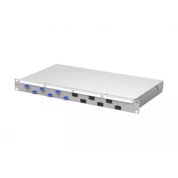 METZ CONNECT VIK 6xLC-Duplex OS2 Singlemode sklenené vlákno modul, 12 vlákien, PC leštenie, svetlosivá 1504507406-F