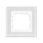 MDT sklenený rám 1-násobný biely pre 63mm moduly BE-GTR163W.01