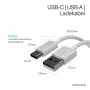 Flexline USB nabíjací a synchronizačný kábel, USB-A na USB-C, 2.0, ABS, biely, 0,5m (FL31-13040)