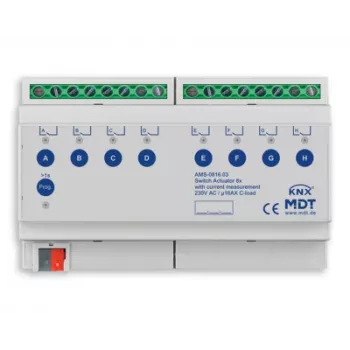 MDT AMS-0816.03 KNX spínací aktor, 8-kanálový, 16 A, 8 TE