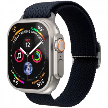 VONMÄHLEN tkaný náramok Loop pre Apple Watch 40/41/42mm, námornícka modrý