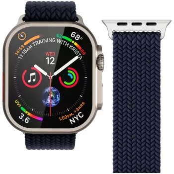 VONMÄHLEN tkaný náramok Loop pre Apple Watch 40/41/42mm, námornícka modrý