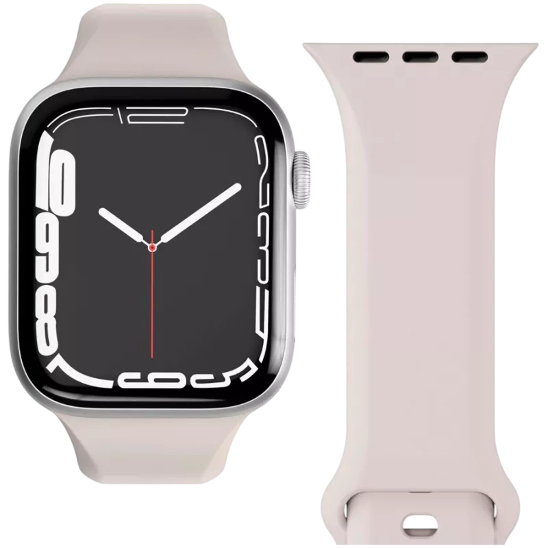 VONMÄHLEN Classic náramok 2 pre Apple Watch 44mm, 45mm, 49mm, univerzálna veľkosť, krémová