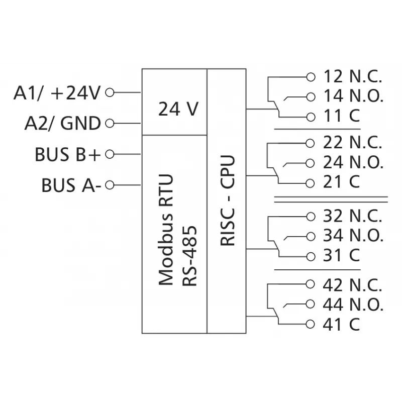 Metz 110836132170 MR-F-DO4 Modbus RTU digitálny výstupný modul