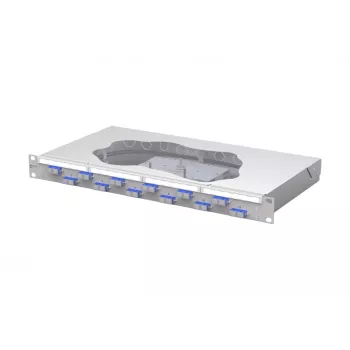 METZ CONNECT OpDAT fix optický zvárací patch panel, 12x SC-Duplex OS2, 1U, svetlosivá 150459E212-F