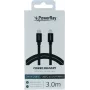 PowerRay USB-C na Lightning dátový a nabíjací kábel 3m čierny textilný opletený MFi certifikovaný PR-DCCL300TBK