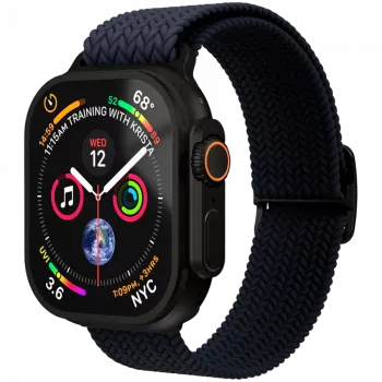 VONMÄHLEN Woven Loop pre 44/45/46/49mm Apple Watch, Navy Black