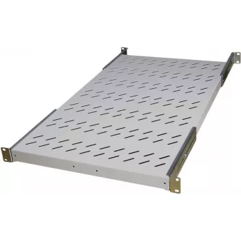 IT-BUDGET 19 palcová pevná racková police / odkladacia plocha pre zariadenia, nosnosť 150 kg, hĺbka 750 mm, svetlosivá 90ITB19FBX750G