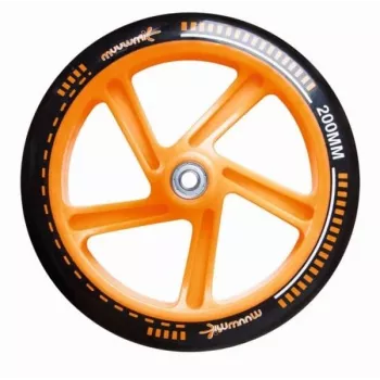 MUUWMI AU 116 hliníková kolobežka 200 mm čierna/oranžová