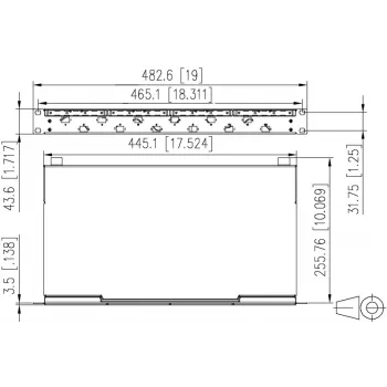 METZ mecatech VIK 12xLC-D OS2 optický patch panel 1504507412-F