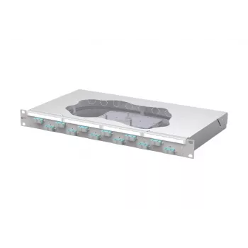 METZ CONNECT spájací patch panel 12xSC Duplex OM3, 1U, svetlosivá 150455BA12-F