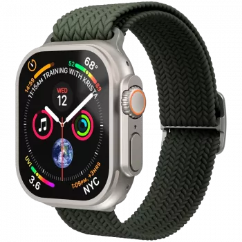 VONMÄHLEN tkaný Loop pre Apple Watch 40/41/42 mm, olivová