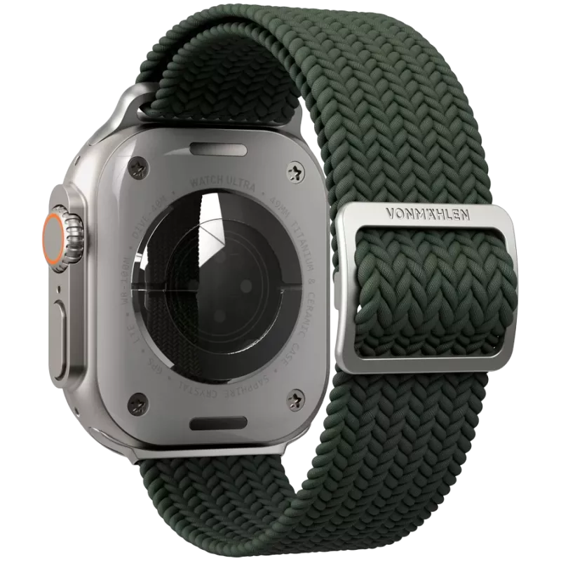 VONMÄHLEN tkaný Loop pre Apple Watch 40/41/42 mm, olivová