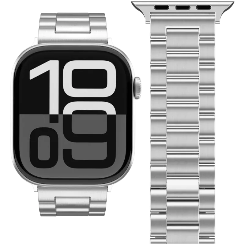 VONMÄHLEN Link náramok 2 pre Apple Watch 40/41/42 mm, nerezová oceľ, strieborný