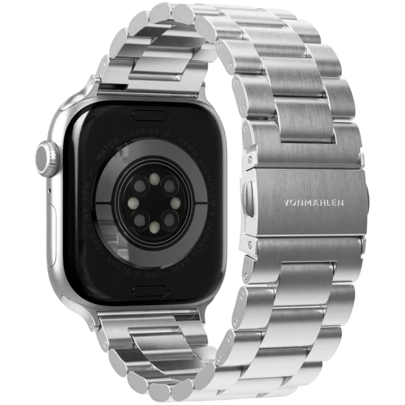 VONMÄHLEN Link náramok 2 pre Apple Watch 40/41/42 mm, nerezová oceľ, strieborný
