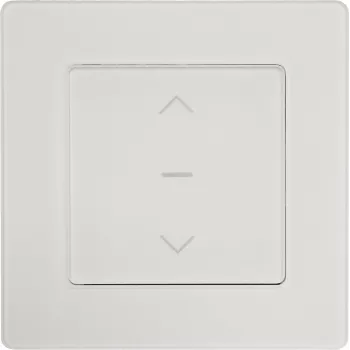PowerRay PR-SCS-01 WiFi dotykový smart spínač roliet, sklenený rám biely