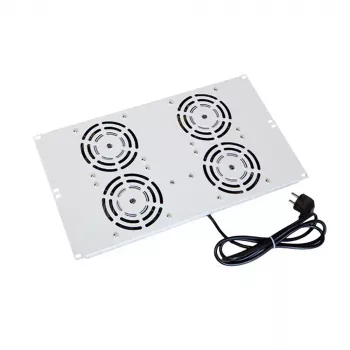 IT-BUDGET strešná ventilátorová jednotka pre SRK stojanové skrine - 4 aktívne ventilátory - 640 m³/h - termostat - spínač - svetlosivá 90ITB19SRKXFAN4G