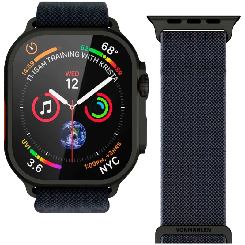 VONMÄHLEN Classic Nylon Loop 44, 45, 46, 49 mm univerzálna veľkosť, námornícka čierna