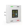 MDT BE-TAS63T4.01 KNX Smart 63 sklenené tlačidlo 4-násobné s farebným displejom a teplotným senzorom, Studio biela lesklá
