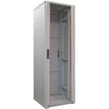 IT-BUDGET 19 palcový sieťový rozvádzač SRK - 38U - 600x800 mm - sklenené/ocelové dvere - zmontovaný - svetlosivá 99ITB19SRK3868GGNM
