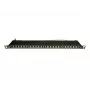 IT-BUDGET 19 palcový superplochý patch panel, 0,5U, úplne tienený, Cat.6A, 24 portov, PoE++, čierny (90ITBPP6A05S)
