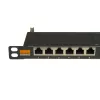 IT-BUDGET 19 palcový superplochý patch panel, 0,5U, úplne tienený, Cat.6A, 24 portov, PoE++, čierny (90ITBPP6A05S)