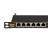 IT-BUDGET 19 palcový superplochý patch panel, 0,5U, úplne tienený, Cat.6A, 24 portov, PoE++, čierny (90ITBPP6A05S)
