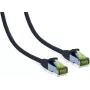 IT-BUDGET plne medený Premium patch kábel Cat.6A s Cat.7 surovým káblom, 600 MHz, bezhalogénový, PoE+, 10 Gbit, čierny, 3 m 90ITB6A7PK3S