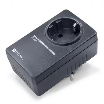 H-Tronic 1114730 obmedzovač nárazového prúdu SCL 3680 IP20, 16 A, 3680 W, adaptér so Schuko konektorom, čierny