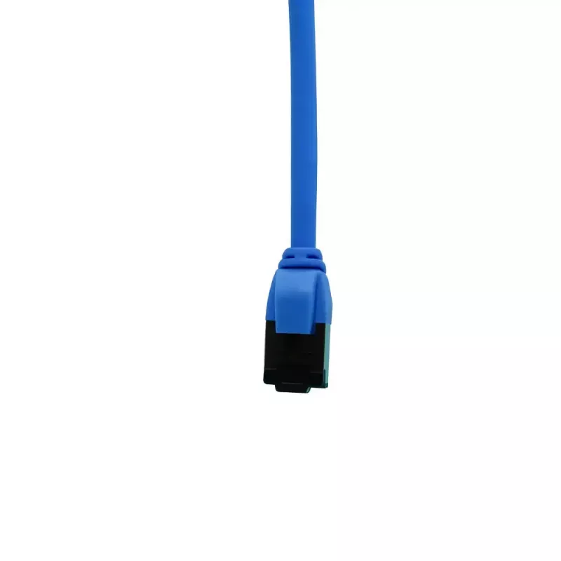 IT-BUDGET Cat.8.1 Slim Ethernet patch kábel, S/FTP, 40Gbps, 2000MHz, LSZH, PoE+, modrý, 0,5m 90ITBSLIM81PK050B