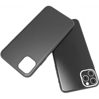 CYOO Premium puzdro pre Apple iPhone 11 Pro čierne tekutý silikón hard cover (CY121023)