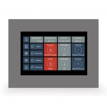 MDT VC-0701.04 Dotykový panel VisuControl 7 palcov KNX priestorový regulátor, čierny