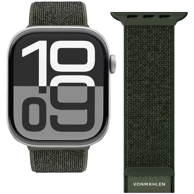 VONMÄHLEN Fitness Loop 2 40, 41, 42mm univerzálna veľkosť, olivová