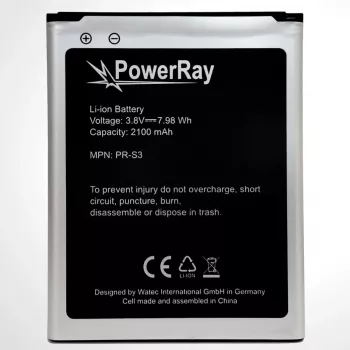 PowerRay batéria PR-S3 pre Samsung Galaxy S3, 2100 mAh, Bulk