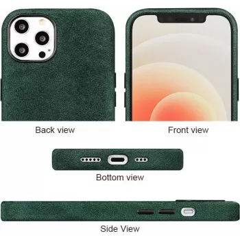 CYOO Alcantara puzdro pre Apple iPhone 13 Pro Max – čierna CY122561