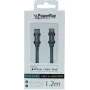 PowerRay USB-C na Lightning MFi certifikovaný pletený kábel 1,2m sivý PR-DCCL120TGY