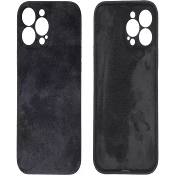 CYOO Alcantara Soft puzdro pre Apple iPhone 14 Plus – čierna CY122787