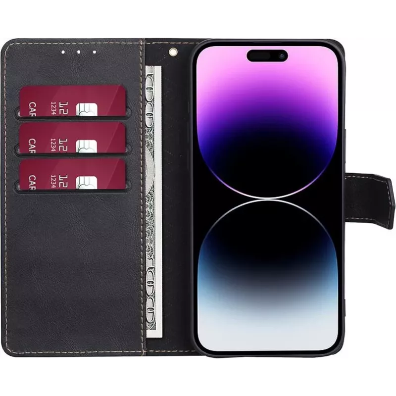 CYOO Premium BookCase Wallet puzdro pre Apple iPhone 14 Pro Max – čierna CY122794