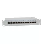 IT-BUDGET 10 inch patch panel – tienený – Cat.6A – 500MHz – 12 port RJ45 – PoE+ kompatibilný – 1U – sivý (90ITB10PP6AG)