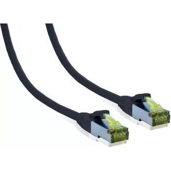 IT-BUDGET Plne medený Premium patch kábel Cat.6A s Cat.7 káblom 600 MHz bezhalogénový PoE+ 10GBit čierny 5 m 90ITB6A7PK5S