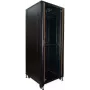 IT-BUDGET 19 palcový serverový rack SRK 42U 800x1000 mm sklenené/ocelené dvere čierny predmontovaný