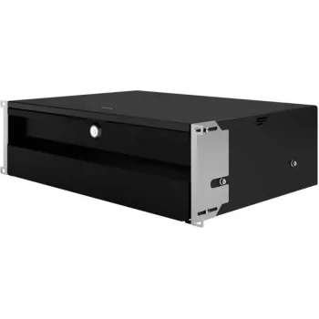 IT-BUDGET 19 palcový rackový zásuvka pre malé zariadenia, dokumenty, nástroje - 3U - uzamykateľná - čierna (90ITBSL3HES)
