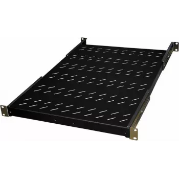 IT-BUDGET 19 palcová pevná podlaha / podlaha pre zariadenia - nosnosť 150 kg - hĺbka 650 mm - variabilná montáž hĺbky - čierna (90ITB19FBX650S)