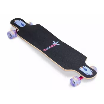 MUUWMI AU 560 Longboard Compact Cruiser skateboard, ABEC 7 ložiská, LED svetelné kolesá, 7-vrstvový kanadský javor