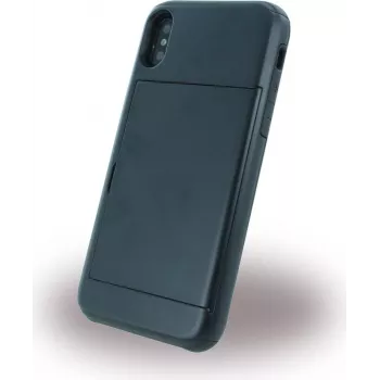 CYOO Slid Style puzdro na karty Hard Cover pre Apple iPhone X – čierna