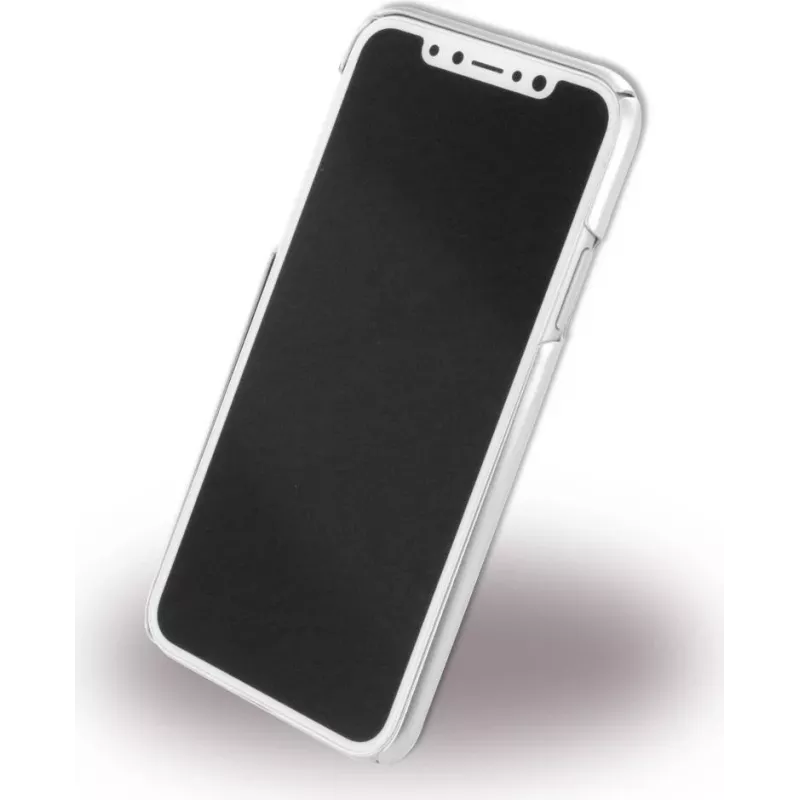 CYOO Brushed Stand puzdro pre Apple iPhone X / XS - strieborné